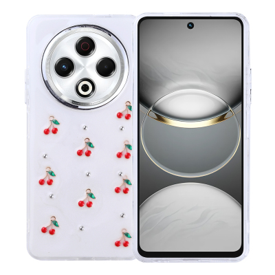 Tecno Spark 30 4G Case Airbag Design Glitter Transparent Zore Kutup Cover - 3