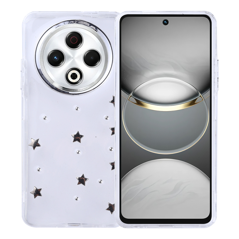 Tecno Spark 30 4G Case Airbag Design Glitter Transparent Zore Kutup Cover - 4
