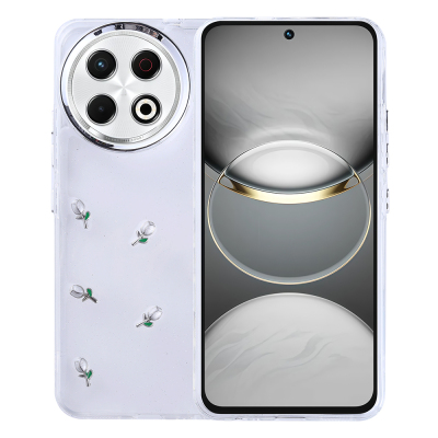 Tecno Spark 30 Pro 5G Kılıf Airbag Tasarımlı Simli Şeffaf Zore Kutup Kapak - 4