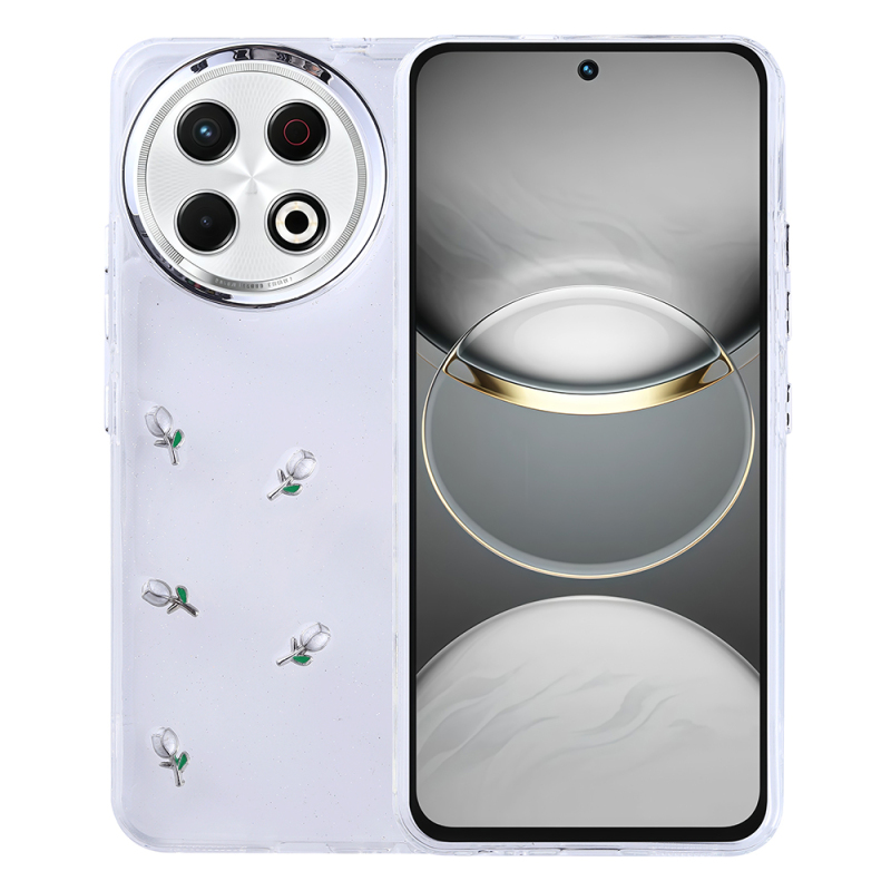 Tecno Spark 30 Pro 5G Kılıf Airbag Tasarımlı Simli Şeffaf Zore Kutup Kapak - 4