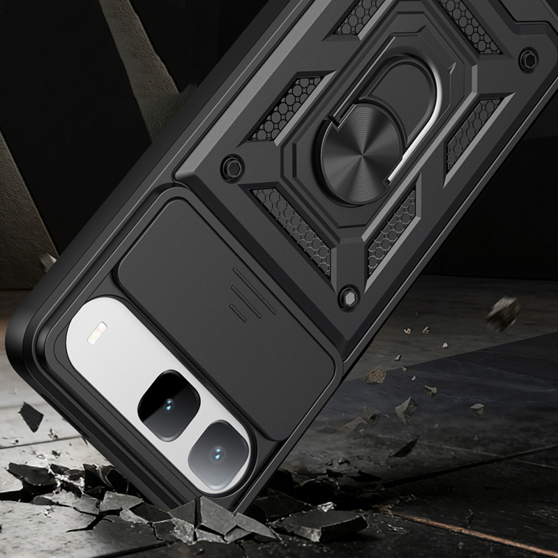 Tecno Spark 40 5G Case with Magnetic Stand and Camera Protection, Zore Sliding Vega Cover - 3