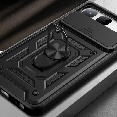 Tecno Spark 40 5G Case with Magnetic Stand and Camera Protection, Zore Sliding Vega Cover - 8