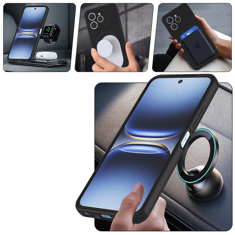 Tecno Spark 40 Case M-safe Charging Stand Zore Samara Cover - 6