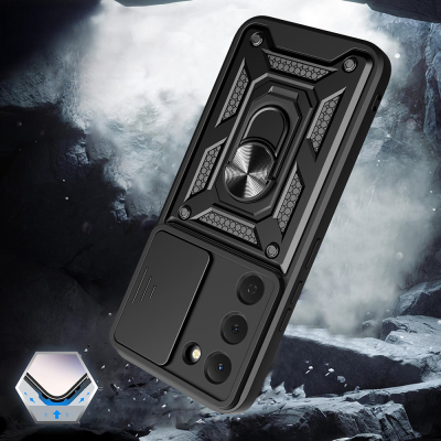 Tecno Spark 40 Pro Case with Magnetic Stand and Camera Protection, Zore Sliding Vega Cover - 5