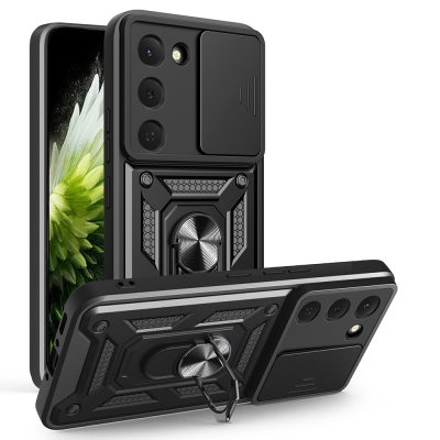 Tecno Spark 40 Pro Case with Magnetic Stand and Camera Protection, Zore Sliding Vega Cover - 1