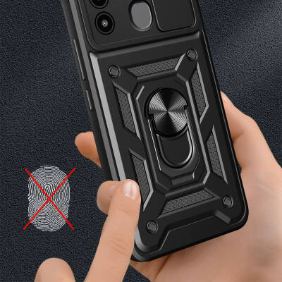 Tecno Spark 8C Case with Magnetic Stand Camera Protection Zore Sliding Vega Cover - 7