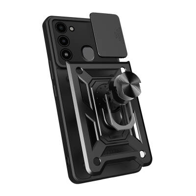 Tecno Spark 8C Case with Magnetic Stand Camera Protection Zore Sliding Vega Cover - 2