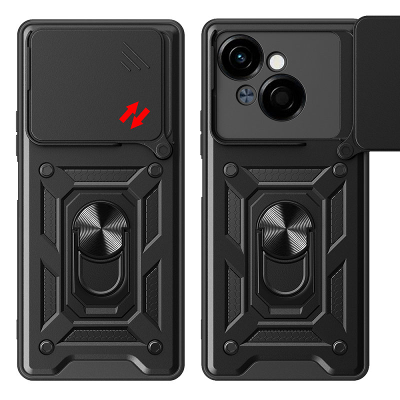 Tecno Spark Go 1 2025 Case Magnetic Stand Camera Protection Zore Sliding Vega Cover - 4