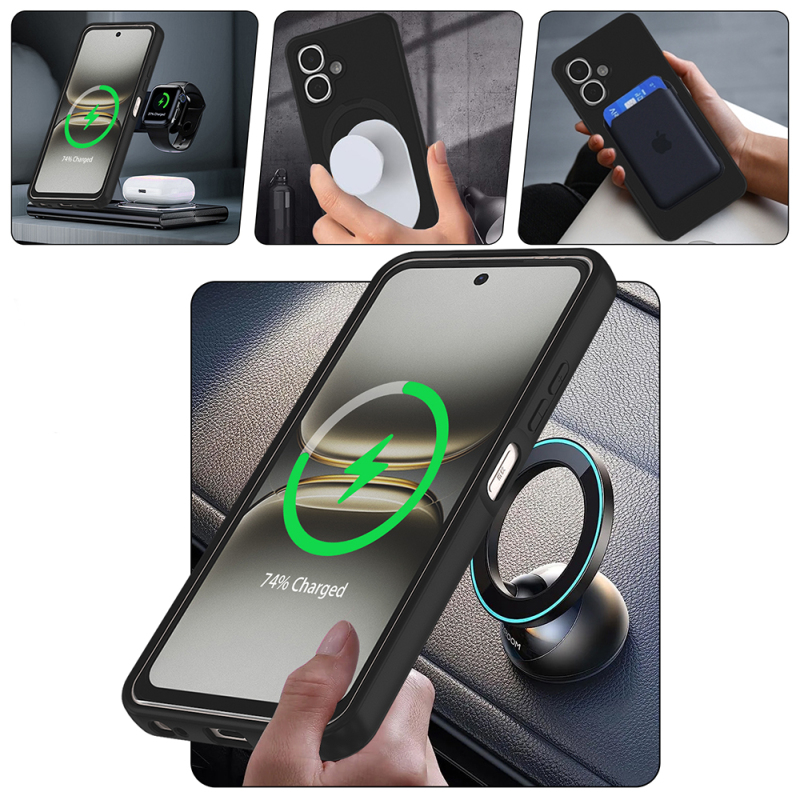 Tecno Spark Go 2 Case M-safe Charging Stand Zore Samara Cover - 8