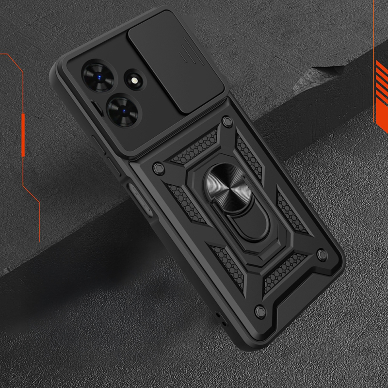 Tecno Spark Go 2 Case with Magnetic Stand and Camera Protection, Zore Sliding Vega Cover - 7