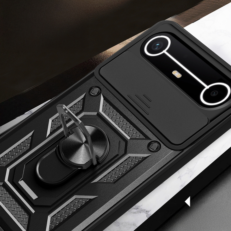 Tecno Spark Slim 5G Case with Magnetic Stand and Camera Protection, Zore Sliding Vega Cover - 7