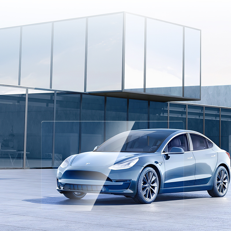 Tesla Model 3 CaseWorld Araç Multimedya Uygulama Aparatlı Ekran Koruyucu - 3