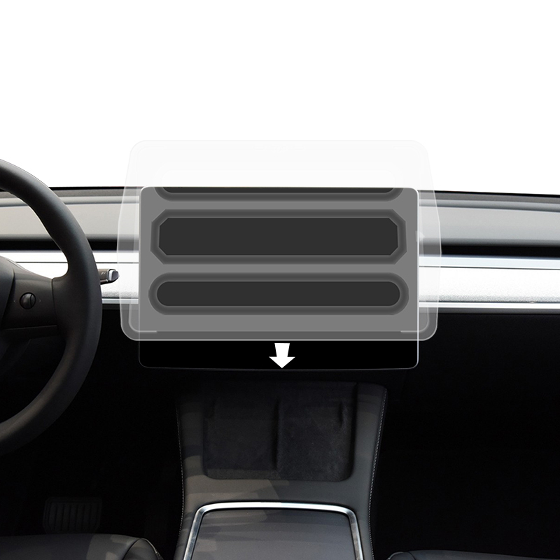 Tesla Model Y CaseWorld Araç Multimedya Uygulama Aparatlı Ekran Koruyucu - 5