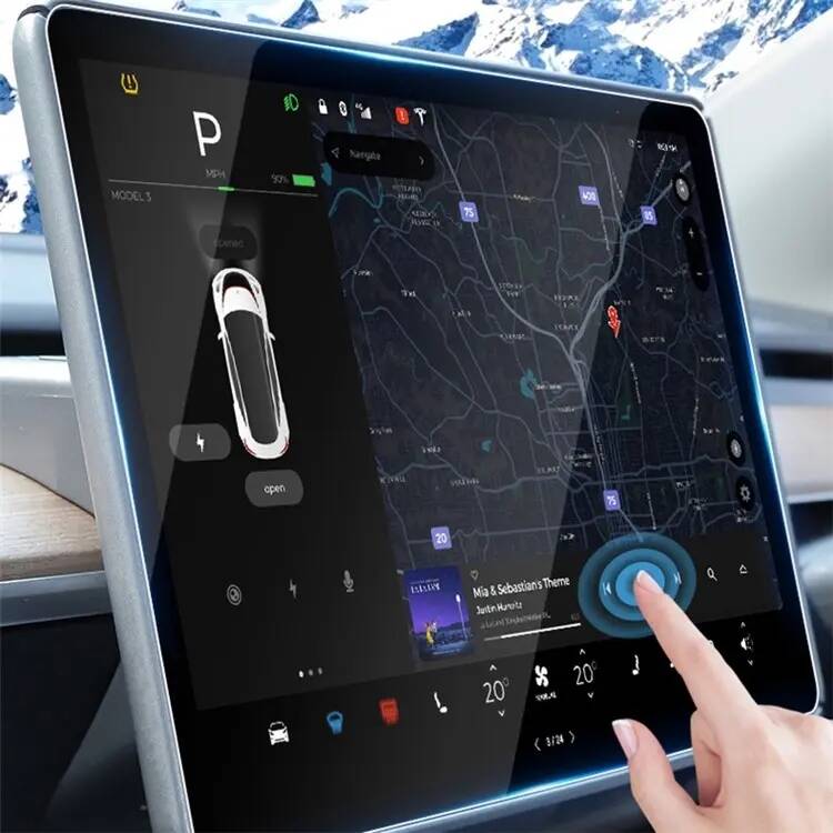 Tesla Model Y Zore Vehicle Multimedia Tempered Glass Screen Protector - 6