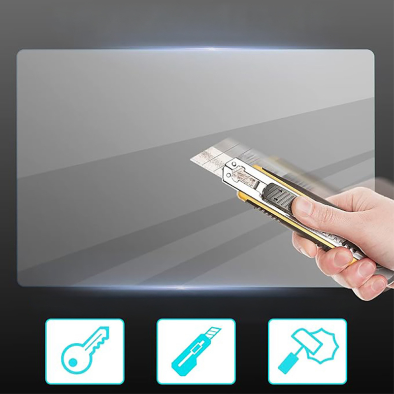 Tesla Yeni Model Y 2in1 Araç Multimedya Ekran Koruyucu Uygulama Aparatlı Zore Premium Temperli Cam Ekran Koruyucu - 4