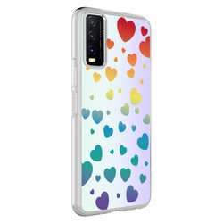 Vivo Y11S Case Zore M-Blue Patterned Cover - 1