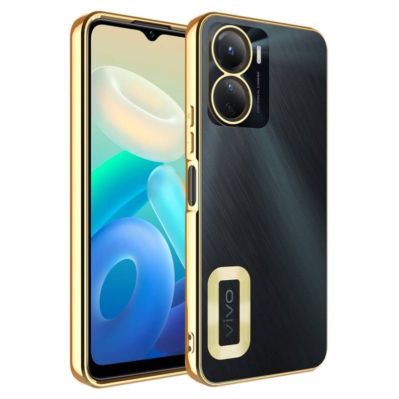 Vivo Y16 Case Camera Protected Zore Omega Cover With Logo - 1