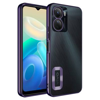 Vivo Y16 Case Camera Protected Zore Omega Cover With Logo - 9