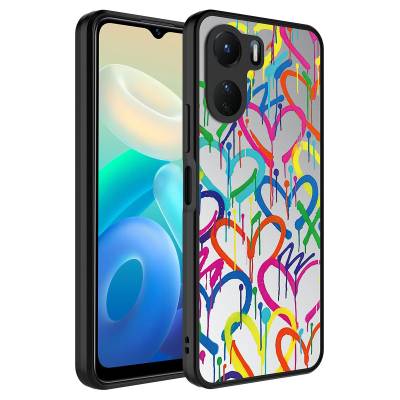 Vivo Y16 Case Mirror Patterned Camera Protected Glossy Zore Mirror Cover - 4
