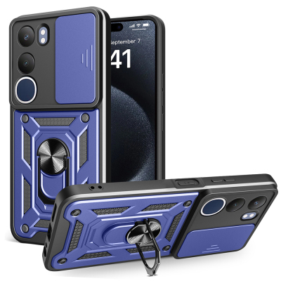 Vivo Y19S Case Magnetic Stand Camera Protection Zore Sliding Vega Cover - 3