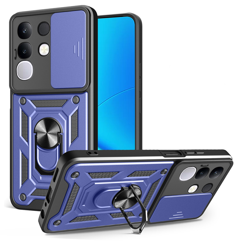 Vivo Y29 4G Case Magnetic Stand Camera Protection Zore Sliding Vega Cover - 3