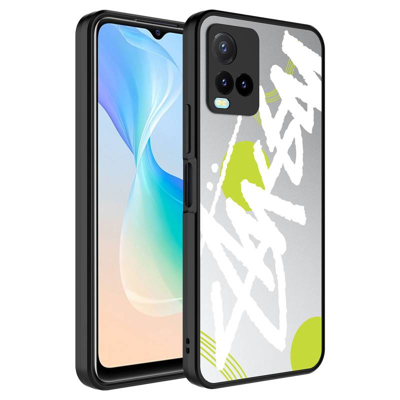 Vivo Y33S Case Mirror Patterned Camera Protected Glossy Zore Mirror Cover - 6