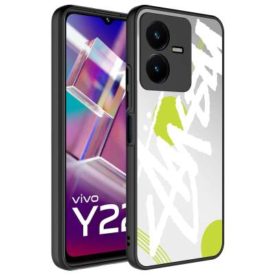 Vivo Y35 Case Mirror Patterned Camera Protected Glossy Zore Mirror Cover - 5