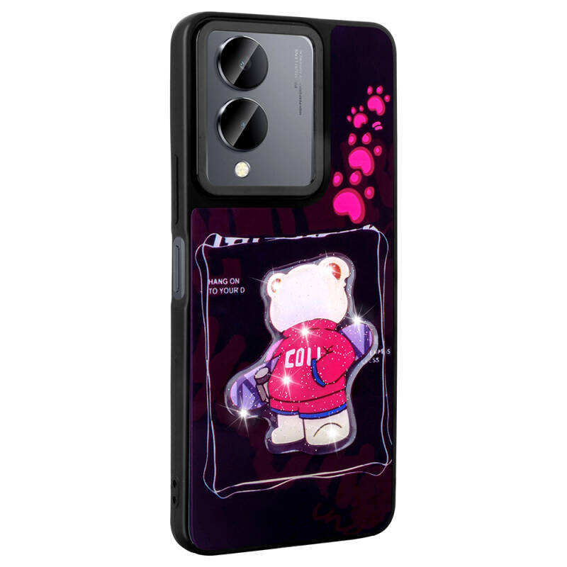 Vivo Y36 5G Case Shining Embossed Zore Amas Silicone Cover with Iconic Figure - 5
