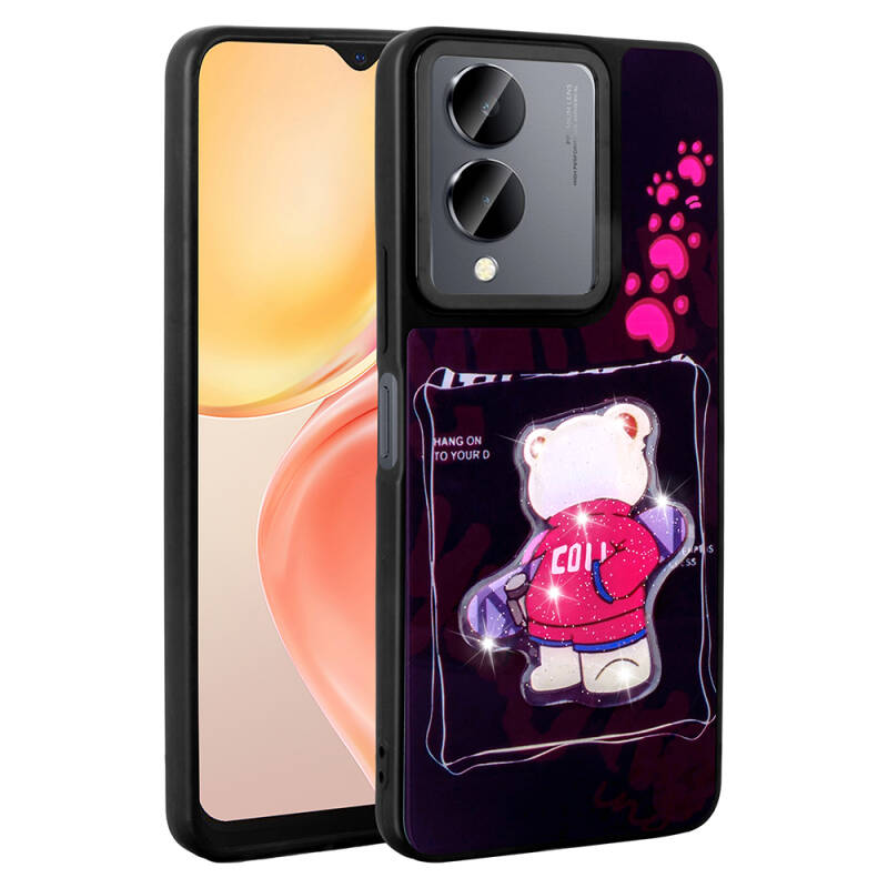 Vivo Y36 5G Case Shining Embossed Zore Amas Silicone Cover with Iconic Figure - 1