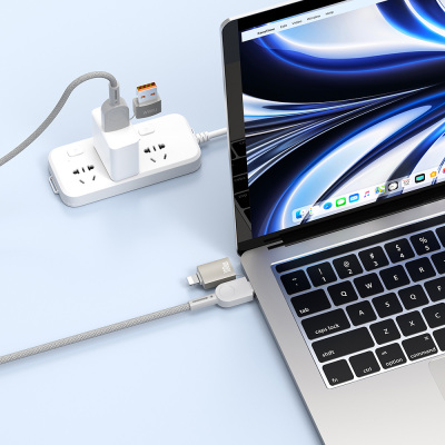 Wiwu 4in1 Raptor Series Multiple USB-A + Type-C to Type-C + Lightning Charging and Data Cable 100W 120cm - 5