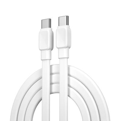 Wiwu Bravo WI-C004 Flat Design 60W Fast Charging Type-C to Type-C PD Cable 1M - 6