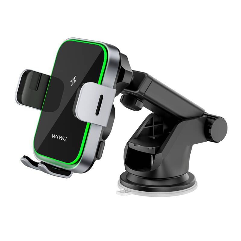 Wiwu CH-313 with Extendable Suction Cup Wireless Charging In-Car Phone Holder - 1