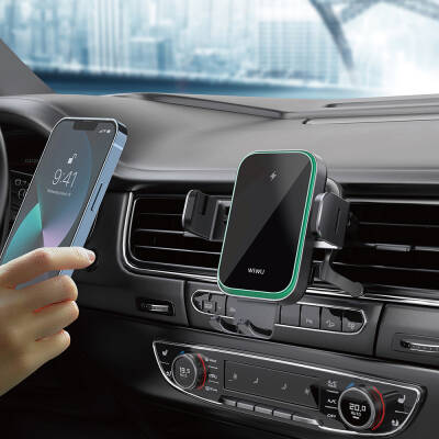 Wiwu CH-313 with Extendable Suction Cup Wireless Charging In-Car Phone Holder - 7