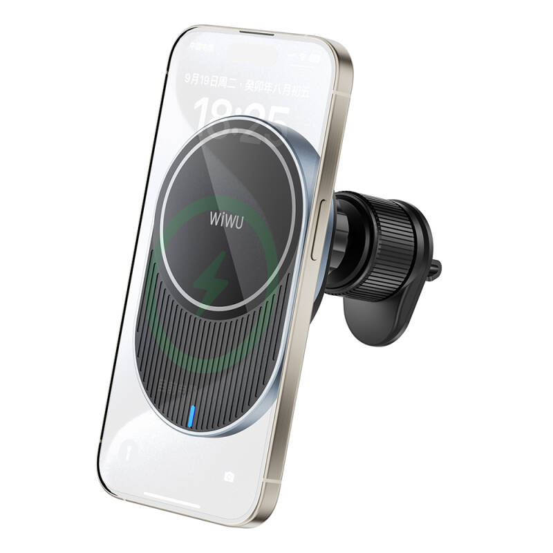 Wiwu CH-315 Wireless Charging Ventilation Design Lacey Magnetic In-Car Phone Holder - 4