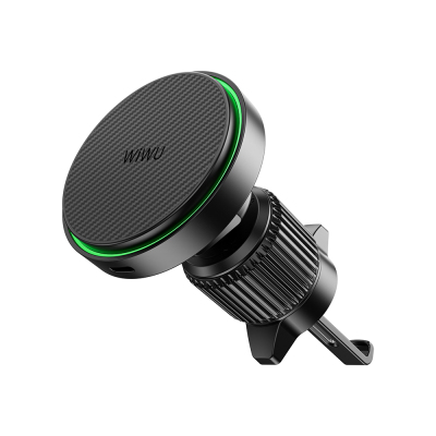 Wiwu CH-325 M-safe Charging Feature Aramid Fiber Qi2 Technology Ventilation Design Car Phone Holder 15W - 1