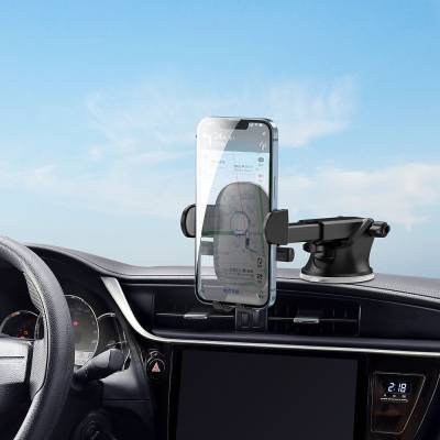 Wiwu CH013 Automatic Mechanism Suction Cup Design Car Phone Holder - 9