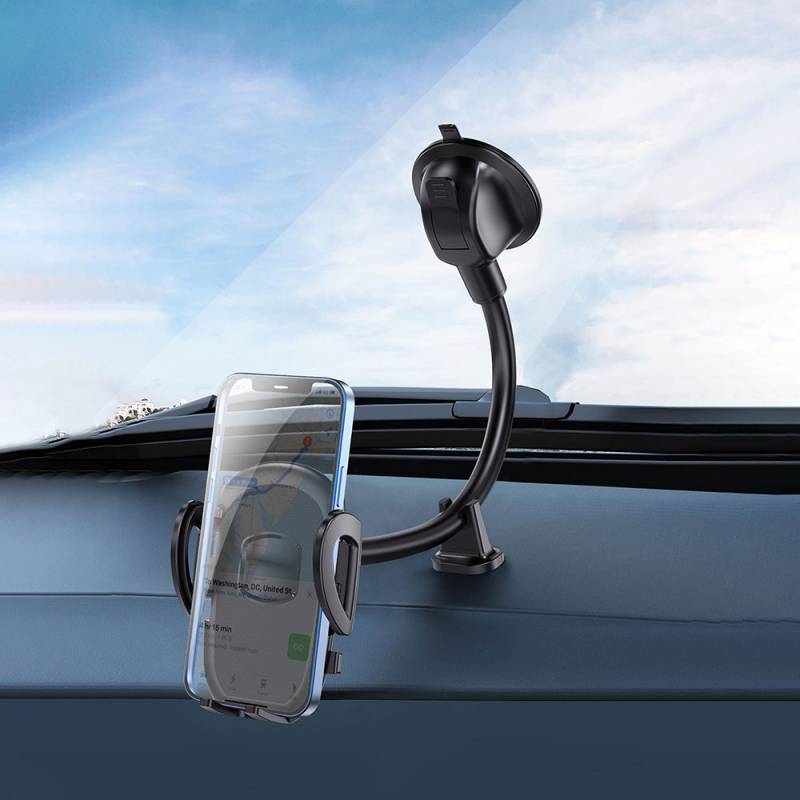 Wiwu CH016 Automatic Mechanism Flexible Spiral Suction Cup Design Car Phone Holder - 9