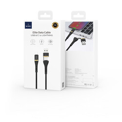 Wiwu ED-105 2 in 1 USB A- Type-C to Lightning Elite Data Cable - 10