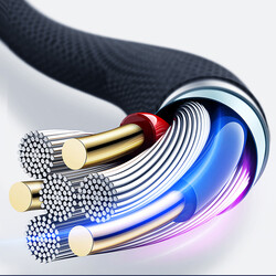 Wiwu ED-106 2 in 1 USB A- Type-C to Type-C Elite Data Cable - 6