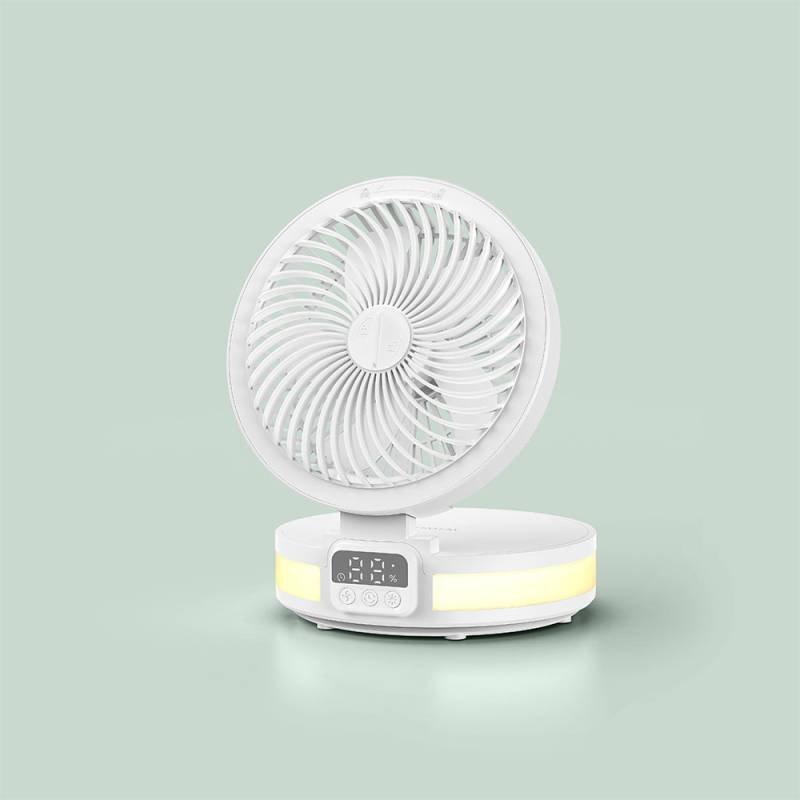 ​Wiwu FS05 Foldable Rechargeable Digital LED Display Desktop Fan with Night Light - 7