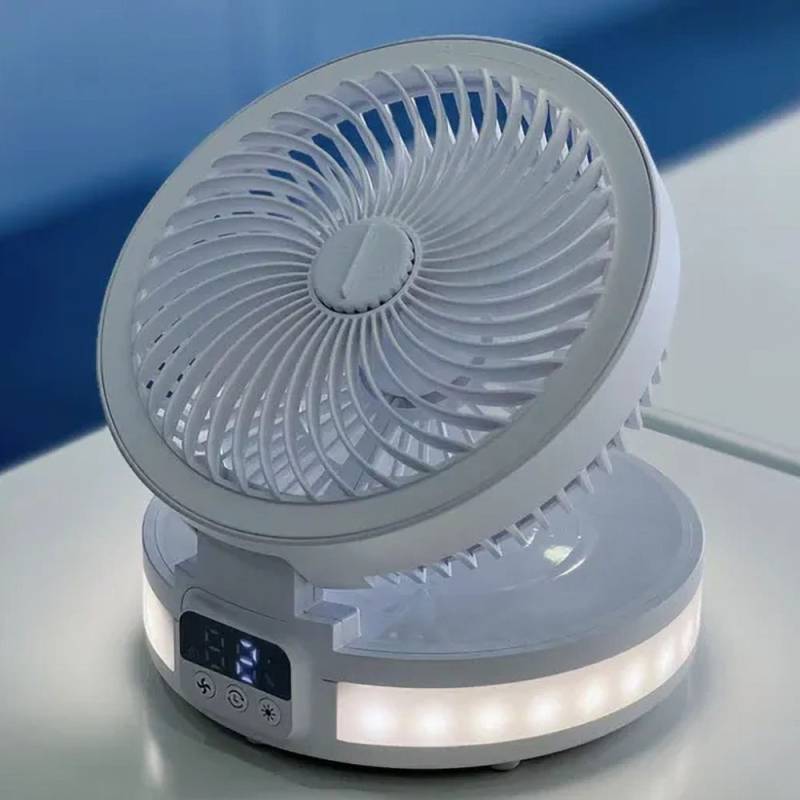 ​Wiwu FS05 Katlanabilir Şarjlı Dijital LED Ekranlı Gece Lambalı Masaüstü Fan - 9
