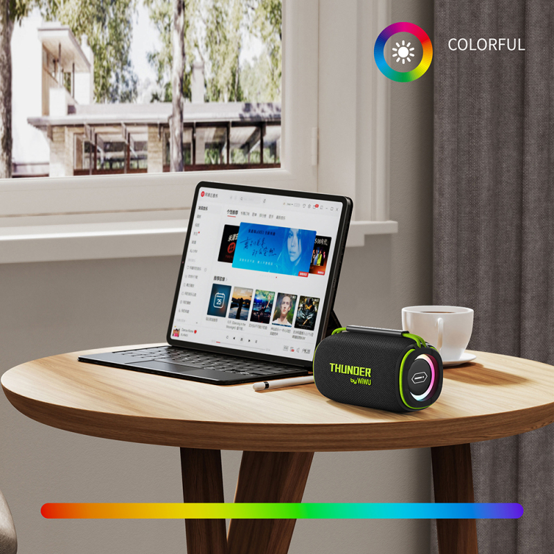 Wiwu H5 Su Geçirmez RGB Işıklı TWS Bluetooth Hoparlör v5.3 15W - 8