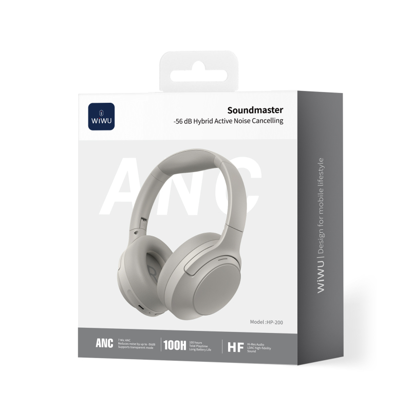 Wiwu HP-200 Soundmaster Hibrit ANC Özellikli Kulak Üstü Bluetooth Kulaklık v6.0 - 8