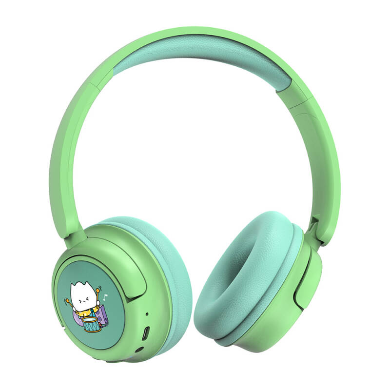 Wiwu KTD-02 Adjustable On-Ear Wired and Bluetooth 5.3 Kids Headphones - 5