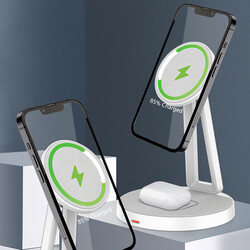 Wiwu M13 2 in 1 Wireless Charging Station with Stand - 3