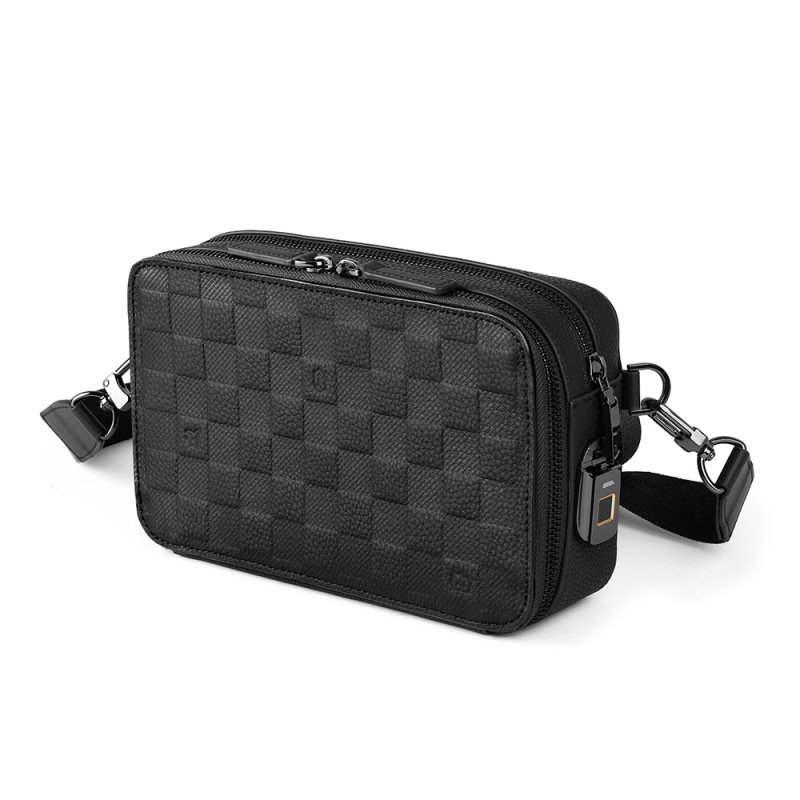 Wiwu Master Genuine Leather Series Fingerprint Lock Multifunctional Leather Crossbody Bag - 2