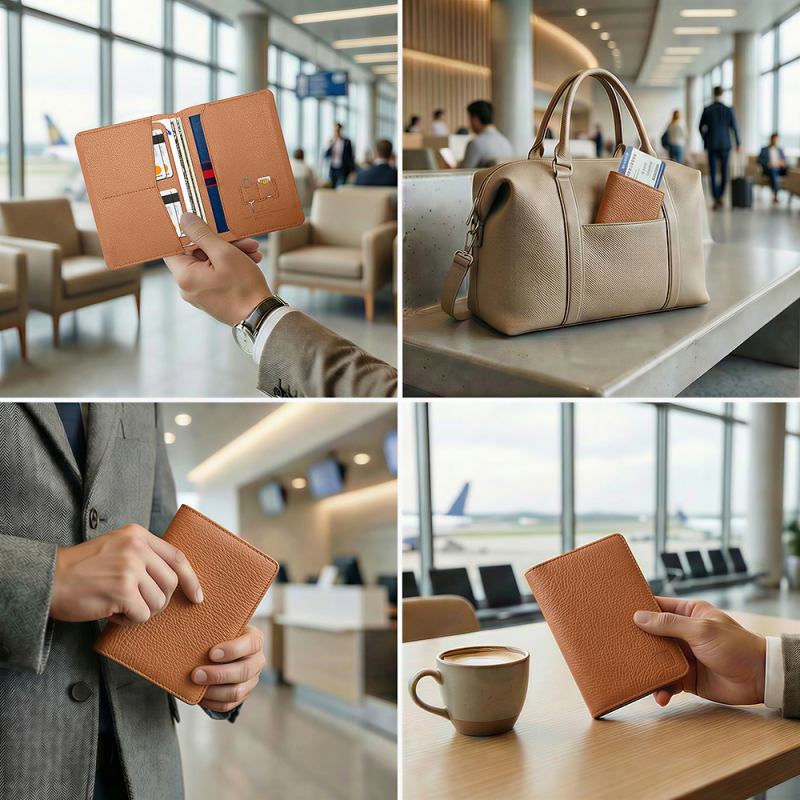 Wiwu Master Passport Wallet Pasaport RFID Özellikli Kart ve Sim Bölmeli PU Deri Cüzdan - 6