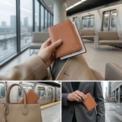 Wiwu Master Passport Wallet, PU Leather Wallet with RFID Card and SIM Card Slots - 4