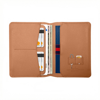 Wiwu Master Passport Wallet, PU Leather Wallet with RFID Card and SIM Card Slots - 1