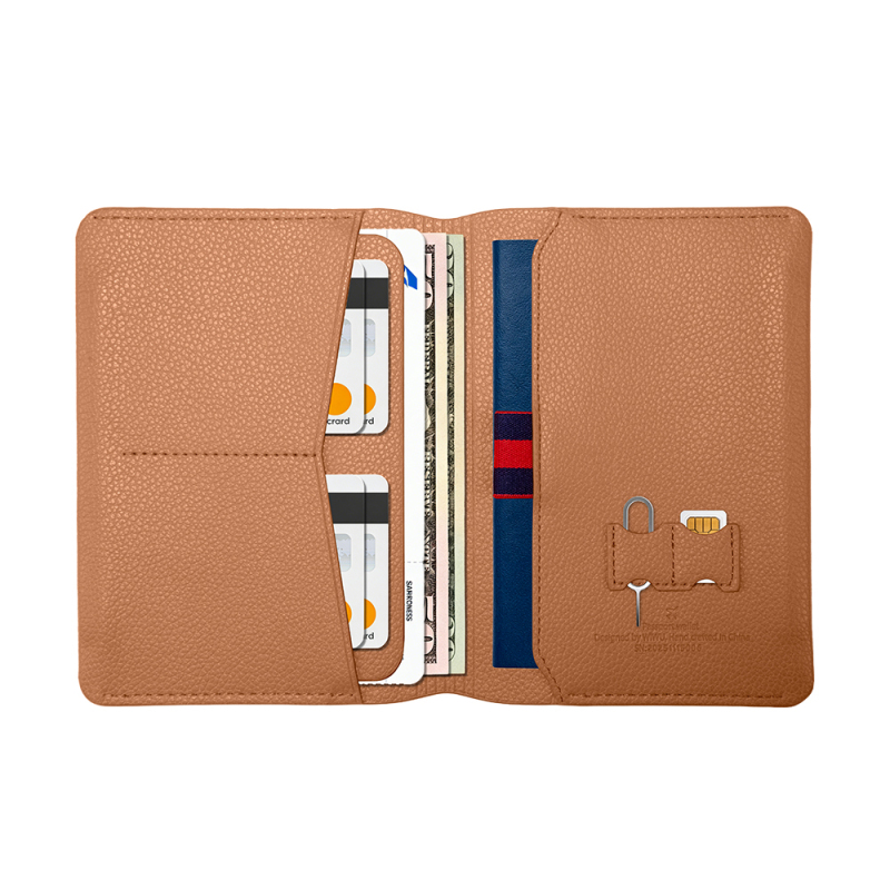 Wiwu Master Passport Wallet, PU Leather Wallet with RFID Card and SIM Card Slots - 8